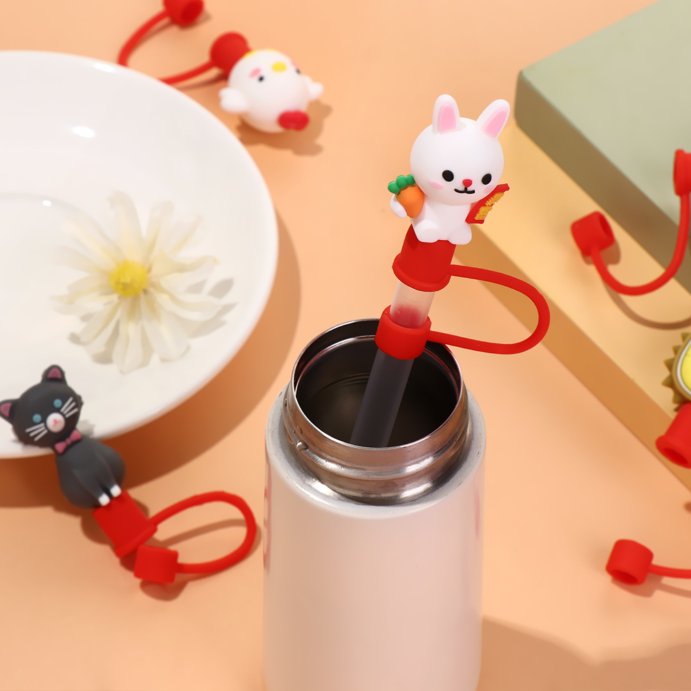 Nắp Đậy Ống Hút Bằng Silicone Chống Bụi Tái Sử Dụng Tiện Lợi