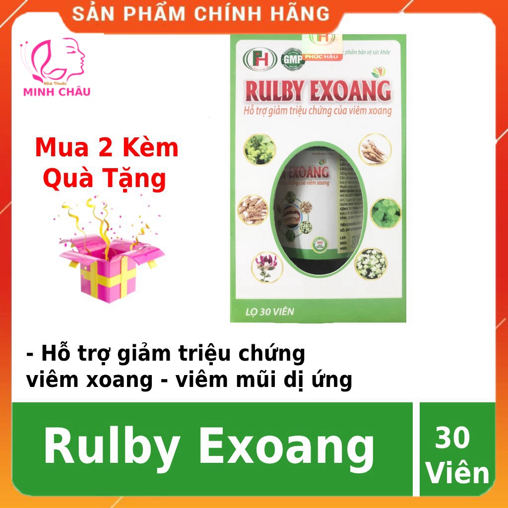 Viên uống giảm viêm mũi dị ứng ❤️FREESHIP👍 Rulby Exoang ❤️ hỗ trợ giảm triệu chứng viêm xoang viêm mũi dị ứng