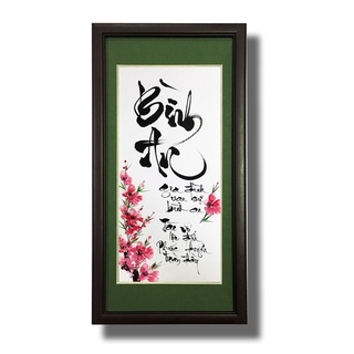 Tranh thư pháp - bình an 02 - tranh minh hiền