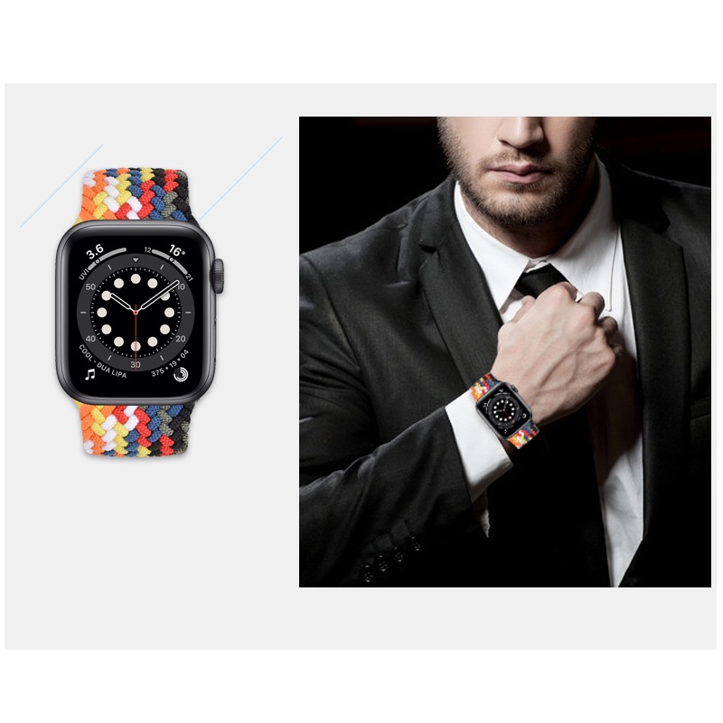 Dây Đeo Đồng Hồ Bằng Nylon Điều Chỉnh Được Cho Apple Watch Ultla Series 3 4 5 SE 6 7 8 44mm 40mm 42mm 38mm 45mm 49mm 41mm