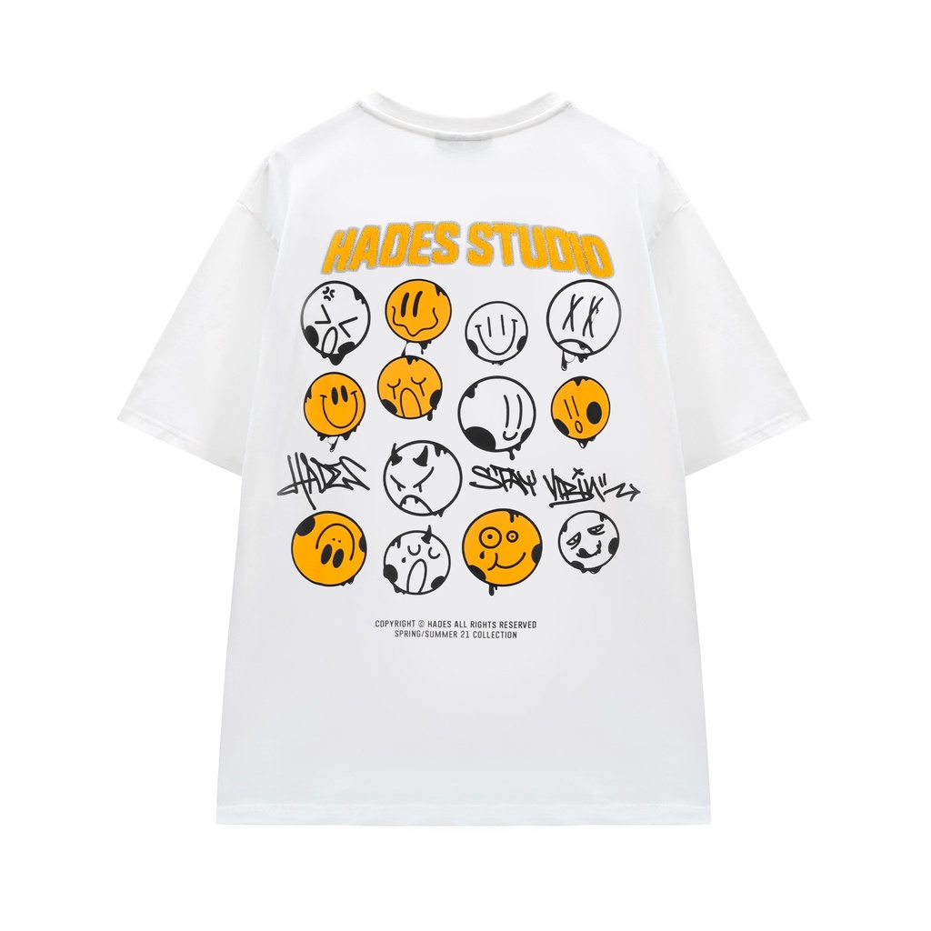 Áo Thun Tay Lỡ Unisex EMOJI 100% Cotton - HADES Brand Chính Hãng | BigBuy360 - bigbuy360.vn