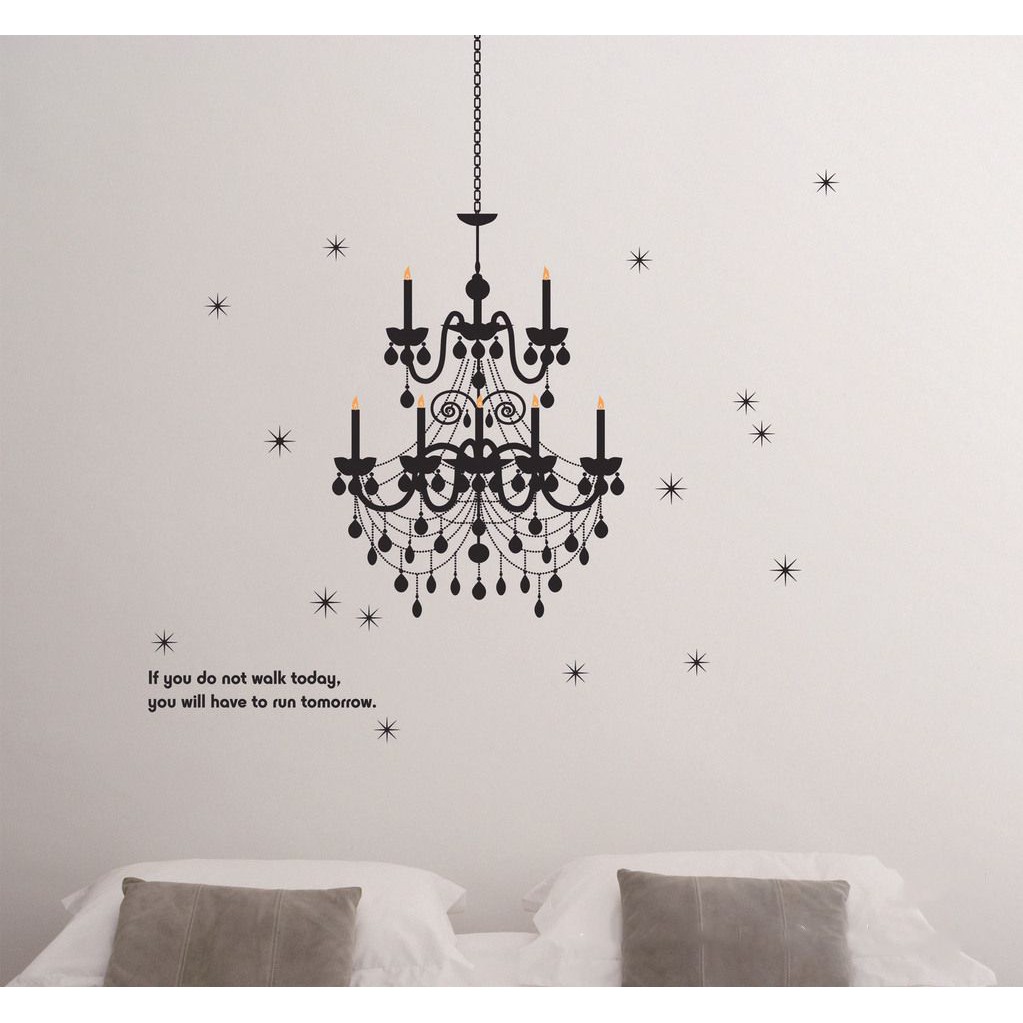 Decal dán tường Chùm đèn 3D - DKN057