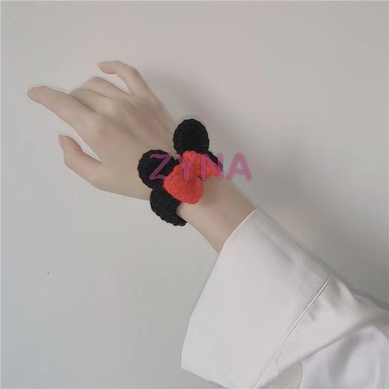 Vòng đeo tay bằng vải bông dày co giãn hình cây và động vật hoạt hình dành cho bạn nữ