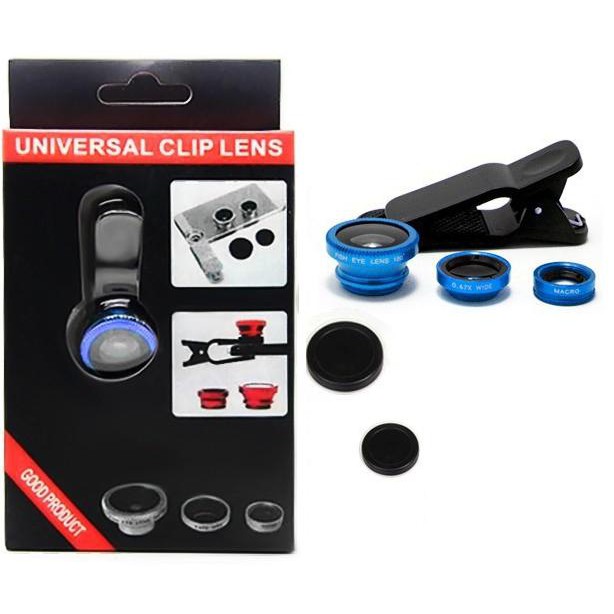 ⚡ Siêu Cấp ⚡  Ống lens Camera điện thoại 3 IN 1 - Lens chụp hình 3 in 1-003 cho IPhone, Samsung, HTC, IP