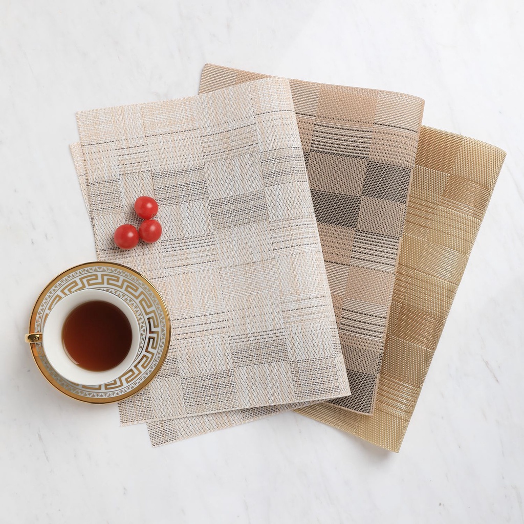 Tấm Lót Bàn Ăn Cao Cấp Placemat Cách Nhiệt Nhựa PVC, Thảm Trải Bàn Ăn Nhà Hàng Khách Sạn | MAYDECOR