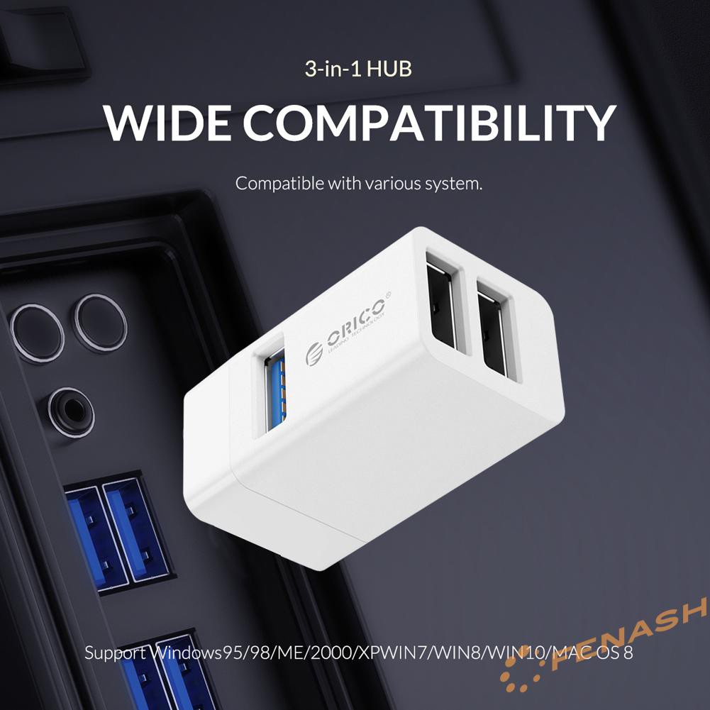 Hub Chia 3 Cổng Usb 2.0 3.0 Orico Tốc Độ Cao Cho Máy Tính