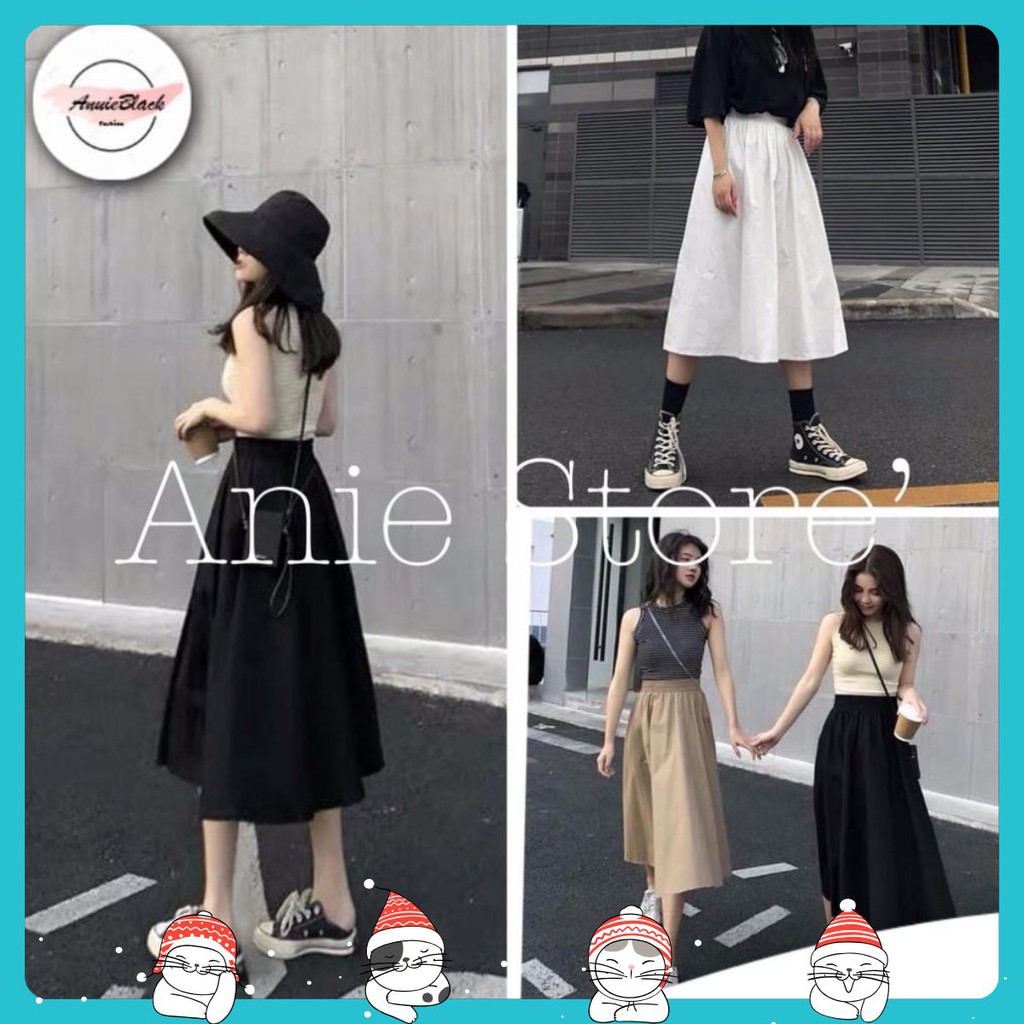 Chân Váy Xoè 🦋 Chân váy xòe Kaki 3 màu 🦋 AB | BigBuy360 - bigbuy360.vn