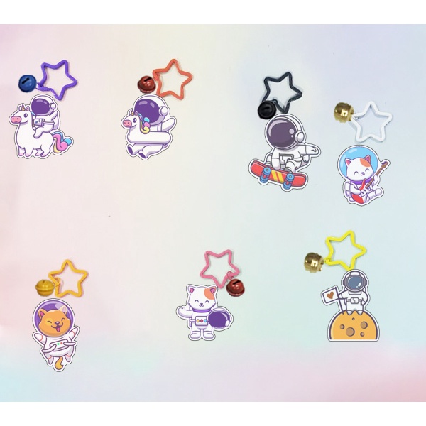 móc khoá phi hành gia dẹt vòng MKI32 móc khoá cute dễ thương