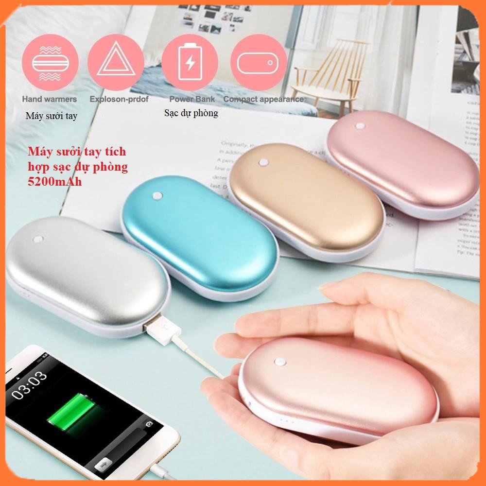 Sạc Dự Phòng 5200mAh Kiêm Máy Sưởi Tay Cho Mùa Đông