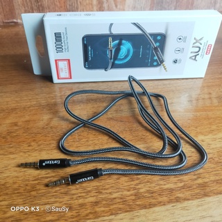 Dây ra loa chuẩn jack 3.5mm 2 đầu earldom aux-02 dài 1 mét - bảo hành 1 năm