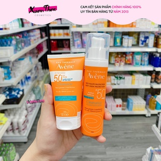 Kem chống nắng avene, cho da dầu mụn, dry touch fluid, cleanance pháp spf50 50ml