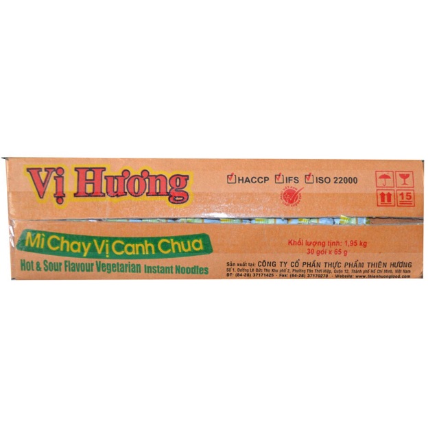 Mì vị hương Chay canh chua Thùng 30 gói x 65g | BigBuy360 - bigbuy360.vn