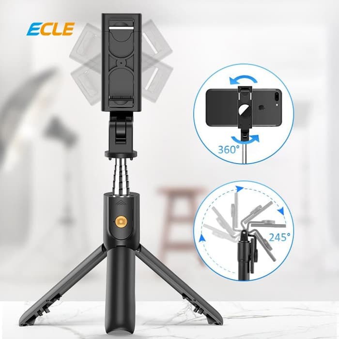Gậy Chụp Ảnh Tự Sướng Ecle Bse1004 Kết Nối Bluetooth Màu Đen | BigBuy360 - bigbuy360.vn