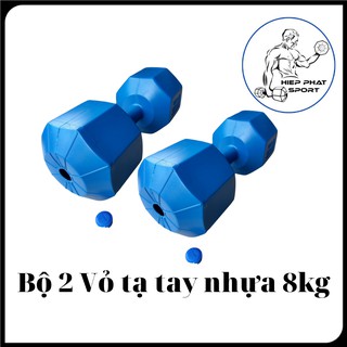 Siêu phẩm Bộ 2 vỏ tạ tay nhựa bát giác 8kg
