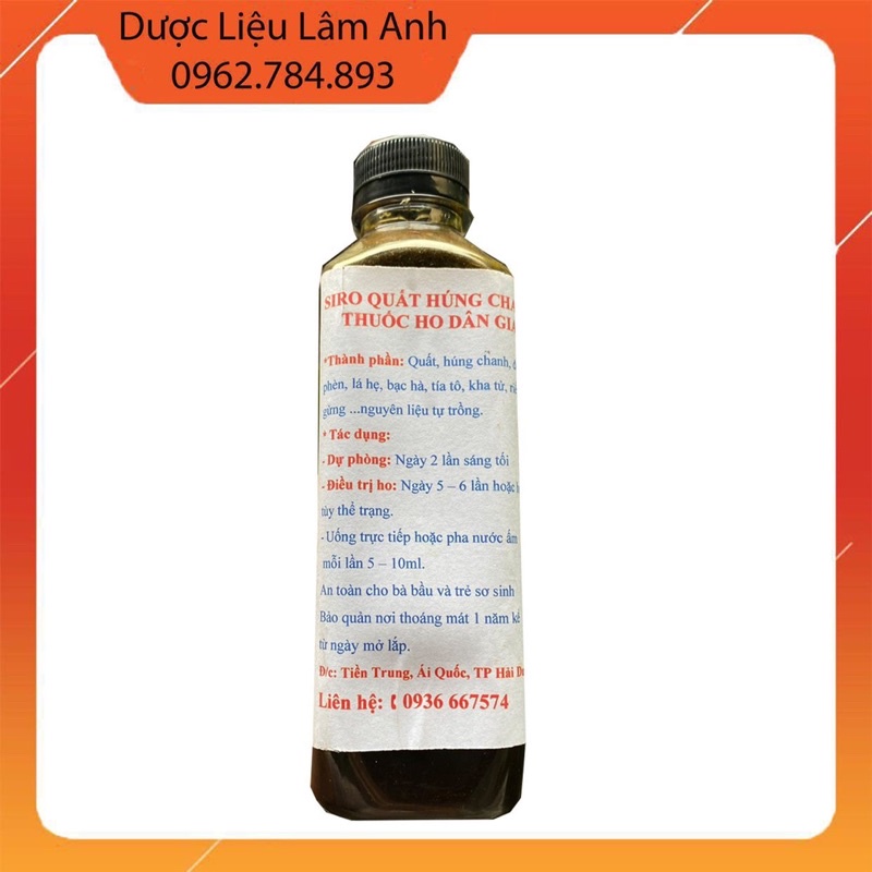 Siro quất húng chanh đường phèn 500ml