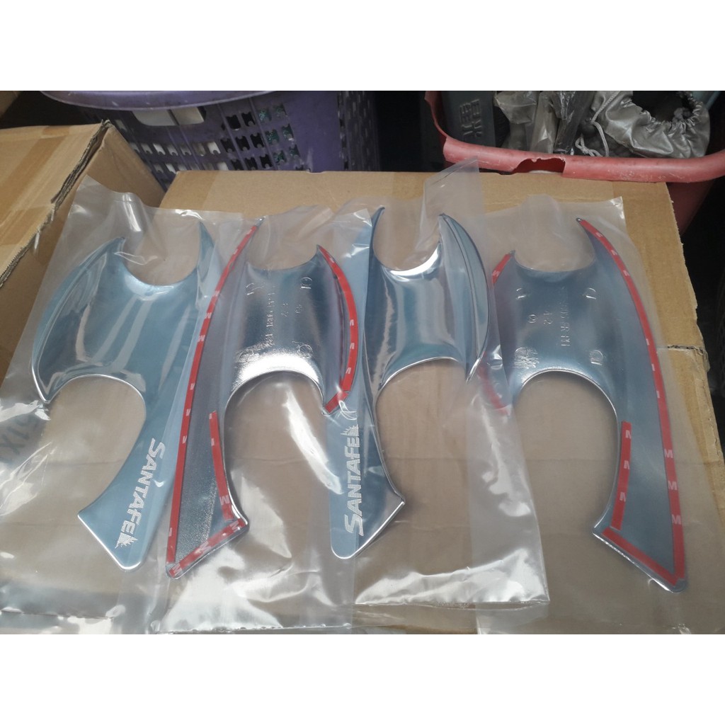 Bộ ốp hõm cửa mạ crom xe Hyundai SantaFe 2019,2020,2021