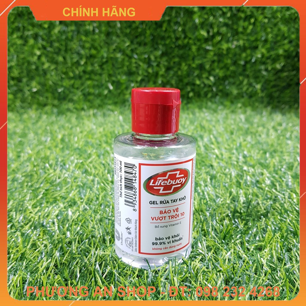 Gel rửa tay khô Lifebuoy - Chai 100ml