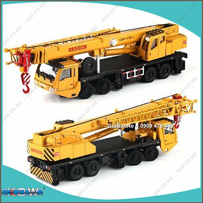 Mô Hình Sắt Xe Cẩu Hạng Nặng 4 Tầng Nâng Cẩu Kéo Cao 97cm Tỉ Lệ 1:50 - Kdw - 9920