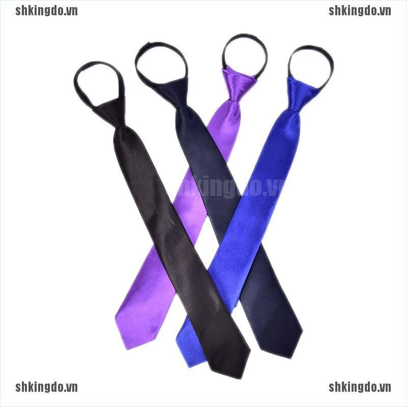 Cà vạt nam màu trơn thiết kế đơn giản