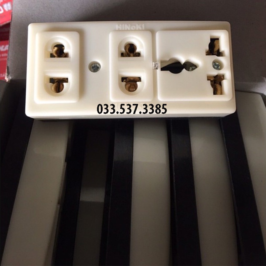 Ổ cắm điện 3 chấu, ổ cắm chia điện HINOKI hàng Việt Nam chất lượng cao