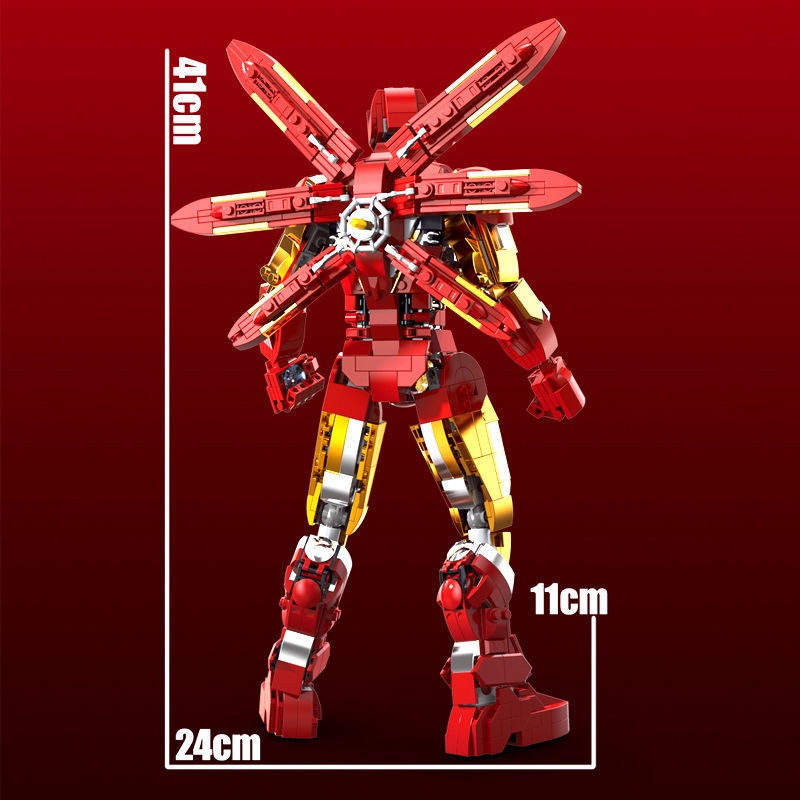 Lắp ráp mô hình Super Heroes Ironman 60009 iron hero MK85 mechanical phiên bản mới nhất