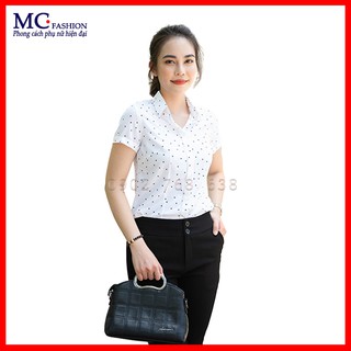 Sơ mi nữ công sở chấm bi mc fashion a0257