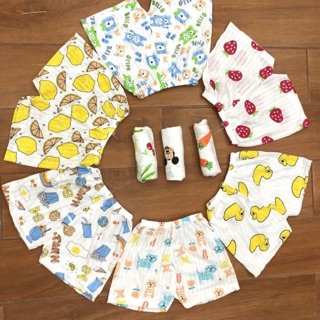 Combo 10 quần chục cotton giấy cho bé