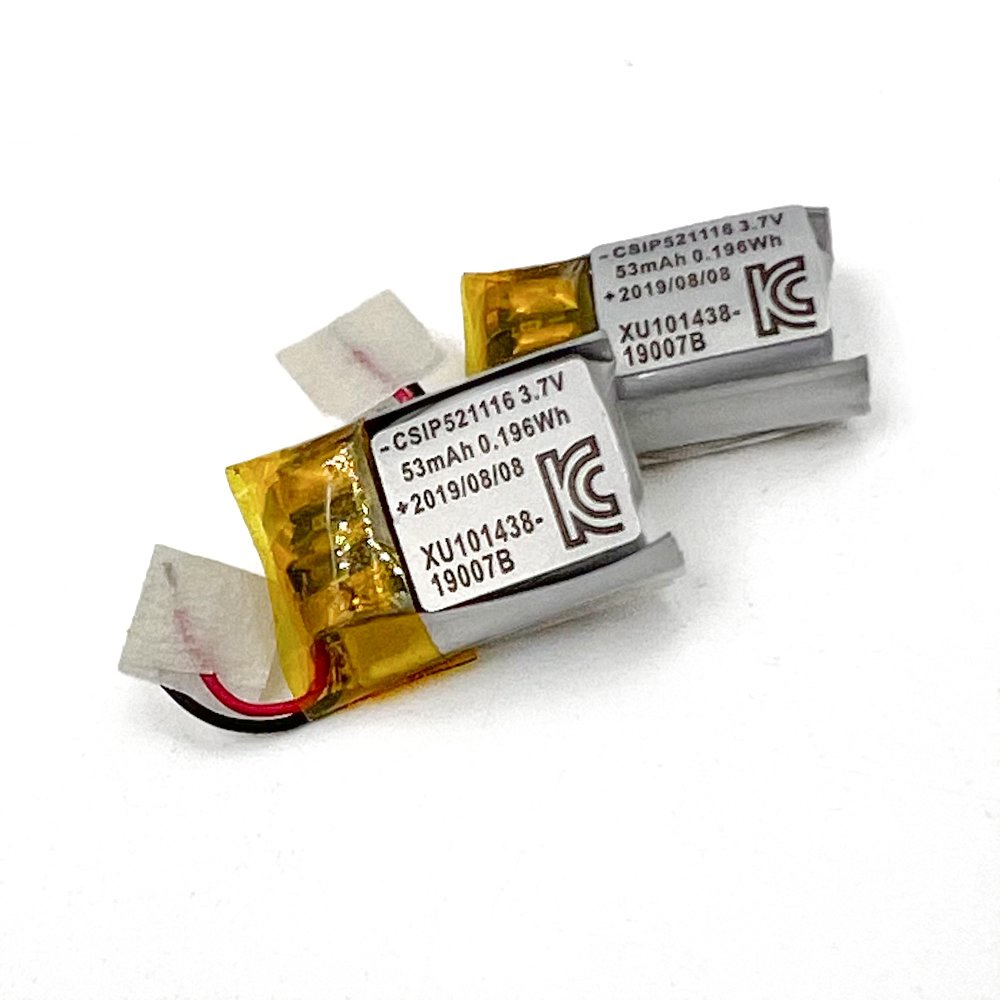 Pin lipo 3.7V 53mAh 16x11x5.2MM xuất hàn CSIP521116  dùng cho tai nghe thiết bị điện - ShopLinhKienM2M