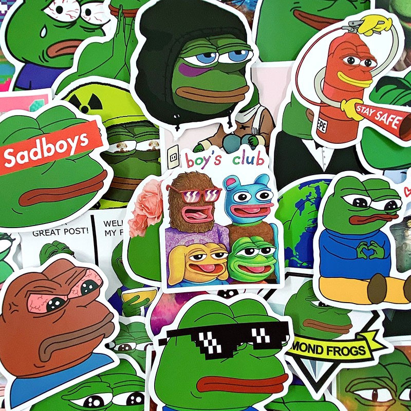 JOJO· Bộ Hình Dán Chống Thấm Sad Frog, 50 tờ/bộ