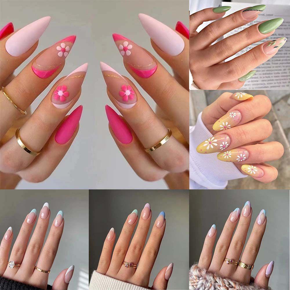 Hộp 24 Móng Tay Giả Thời Trang Cho Nữ