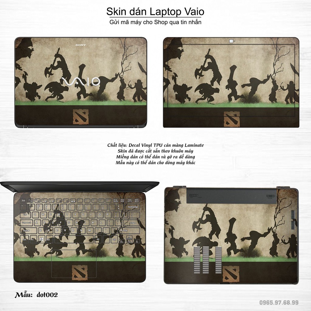 Skin dán Laptop Sony Vaio in hình Dota 2 (inbox mã máy cho Shop)