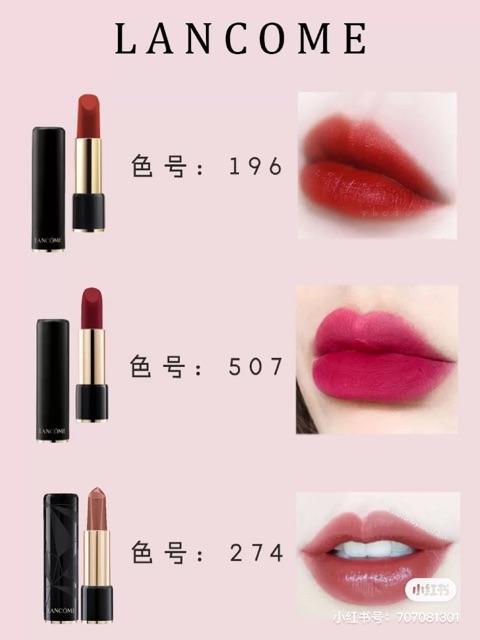 MUA 1 TẶNG 1 - Son thỏi LANCOME L'Absolu Rouge Drama Matte Ultra Matte Lipstick