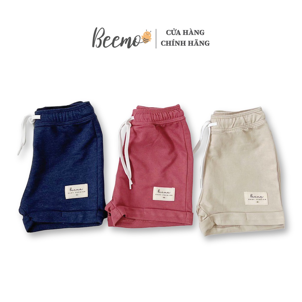 Quần đùi cho bé trai, bé gái Beemo, Chất liệu cotton da cá xịn sò, 3 màu xinh xắn B140