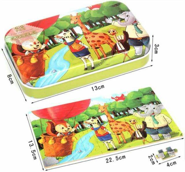 Hộp ghép tranh 3D 60 chi tiết cho bé