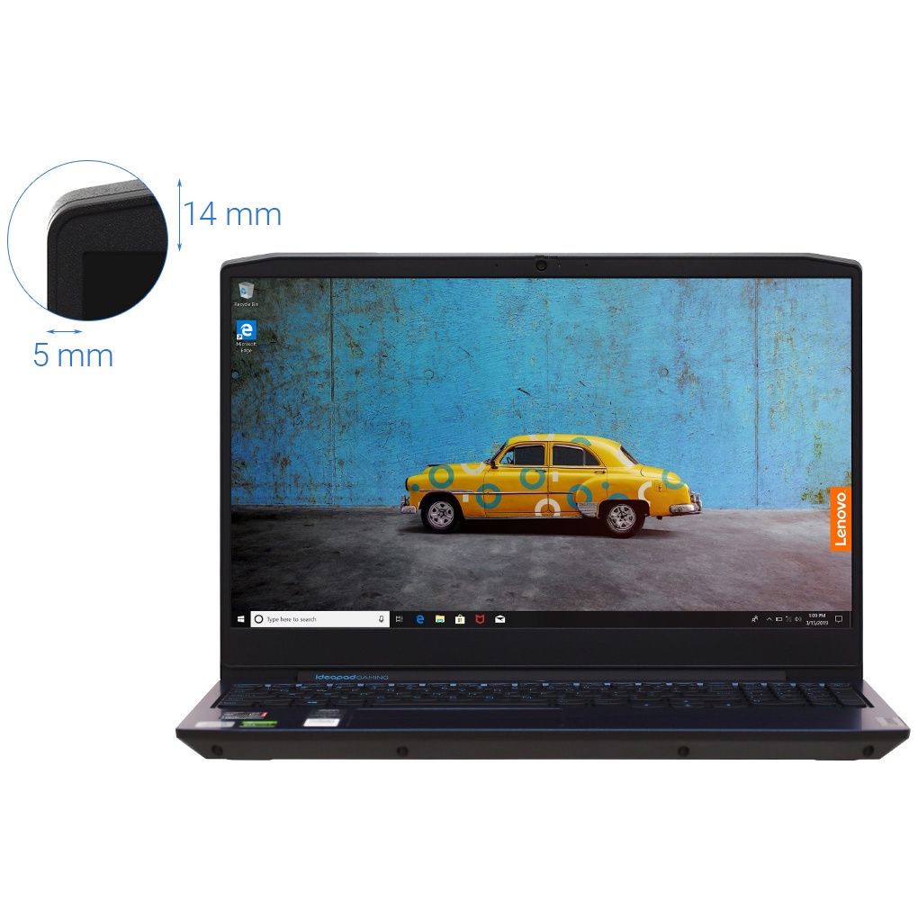 Laptop Lenovo Ideapad Gaming 3 15IMH05  Core I7 10750H/8GB/512GB SSD/4GB GTX1650Ti/15.6"FHD