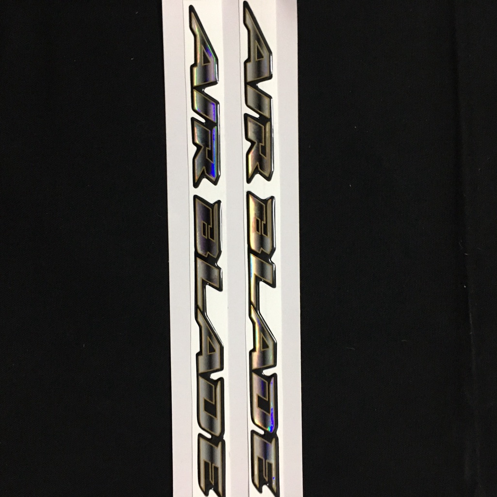 CẶP TEM NỖI CHỮ AIR BLADE PHŨ NHỰA TRONG DÁN TÂN TRANG XE MÁY