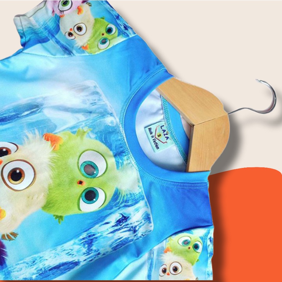 Đồ bộ thun lạnh cho bé in 3D thun cotton thoáng mát HEBI KIDS cho bé từ 0 đến 9 tuổi