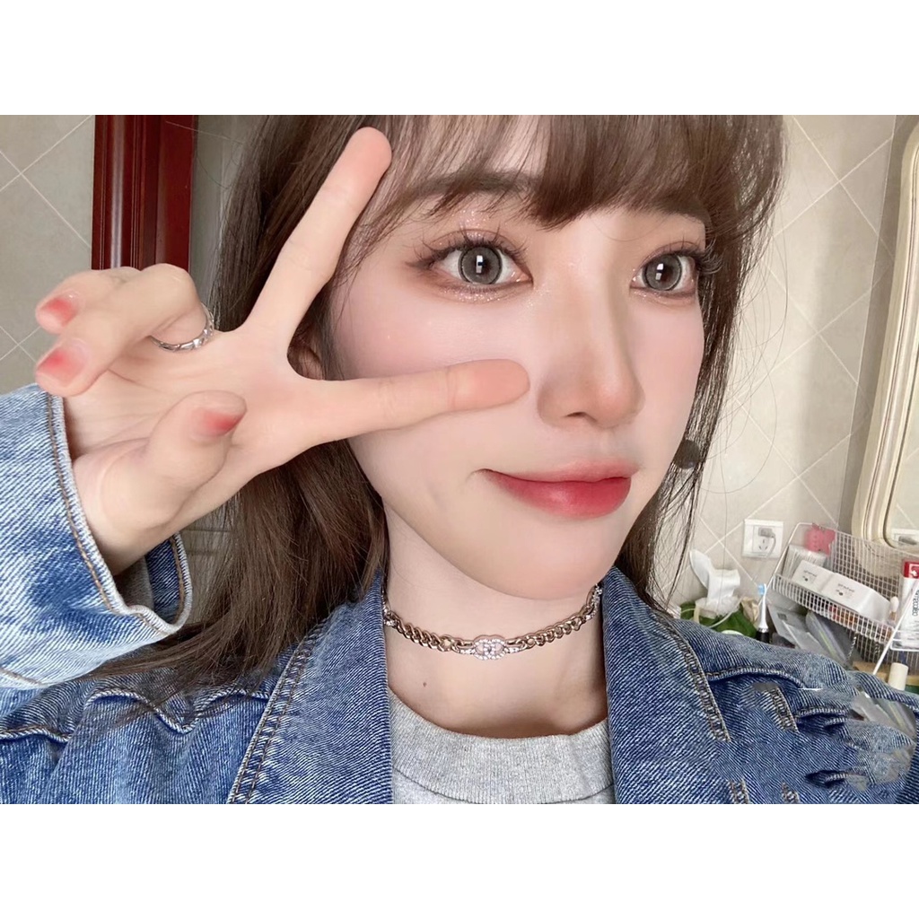 Dây Chuyền Đồng Thau Hai Màu Đính Kim Cương Phong Cách Retro Thời Trang 2022c