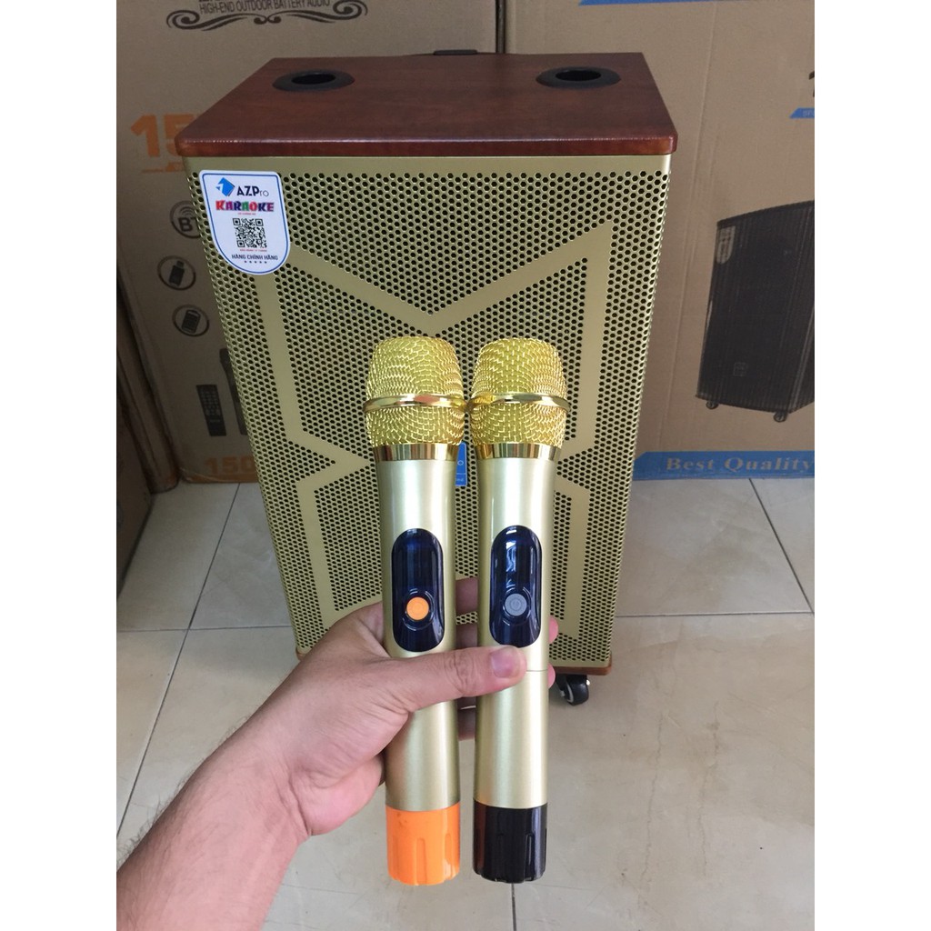 Loa di động karaoke hát hay giá rẻ, loa kéo karaoke công suất lớn tặng kèm micro kim loại