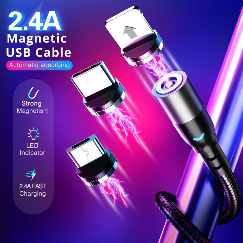 Cáp sạc Ankndo USB Type-C có đèn led cho điện thoại Android dài 2m