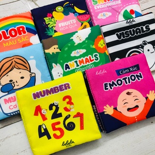 Sách vải sơ sinh Lalala Baby Touch touch see see (mini cloth book)