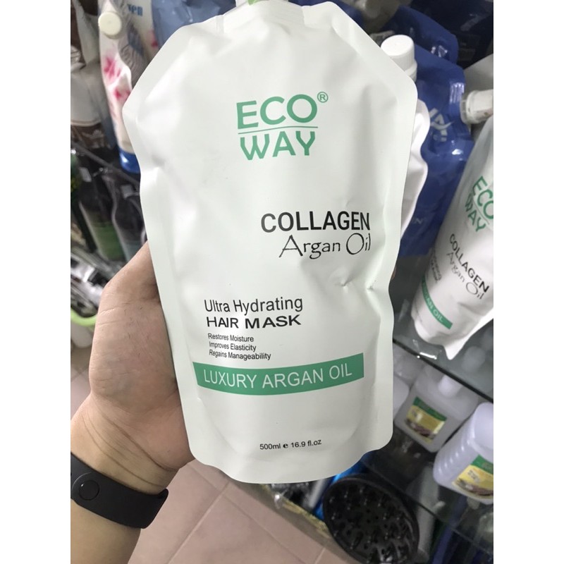 Dầu Hấp Ủ Tóc ECO WAY Collagen Argan Oil 500ml
