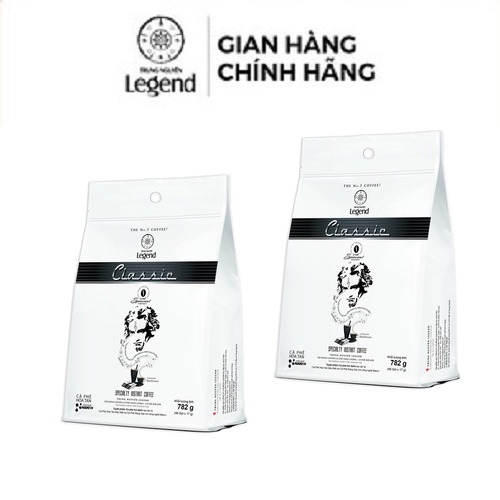 Combo 2 Cà Phê Sữa Hòa Tan - Bịch 50 gói - Trung Nguyên Legend Classic (Gu mạnh, vị đắng đậm đà, ngọt bùi)