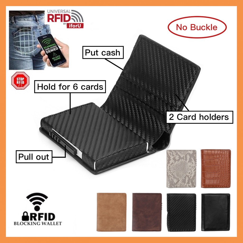 Ví Kẹp Tiền / Thẻ Tín Dụng Rfid Thông Minh Cho Nam
