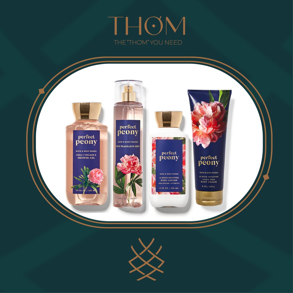 PERFECT PEONY | Sản Phẩm Tắm Dưỡng Xịt Thơm Toàn Thân Bath & Body Works