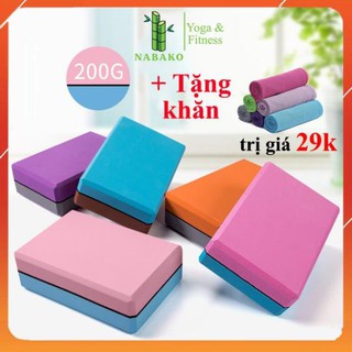 Gạch tập yoga cao cấp hai màu chất liệu kháng khuẩn, dễ lau chùi - nabako