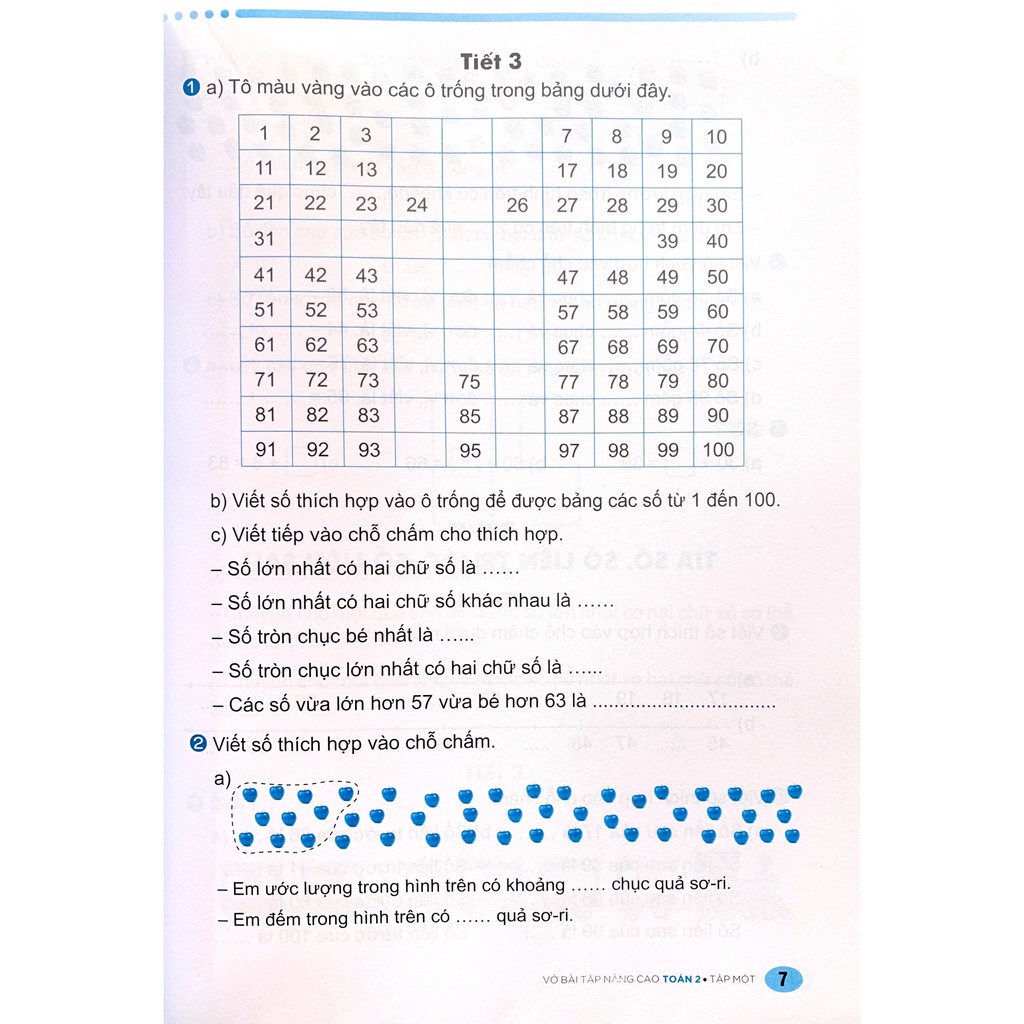 Sách - Vở bài tập nâng cao Toán 2 tập một