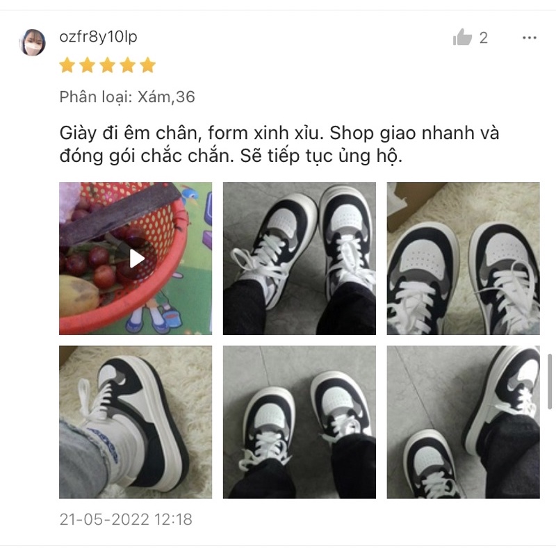 Giày thể thao nữ phong cách Ulzzang phối màu xinh xắn hottrend 2022 naii.order