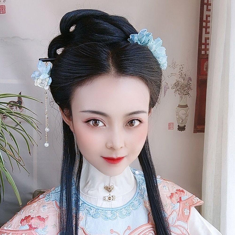 Trâm Cài Tóc DWAYNE Đính Hoa Và Đèn LED Phong Cách Trung Hoa Cổ Điển Dành Cho Nữ