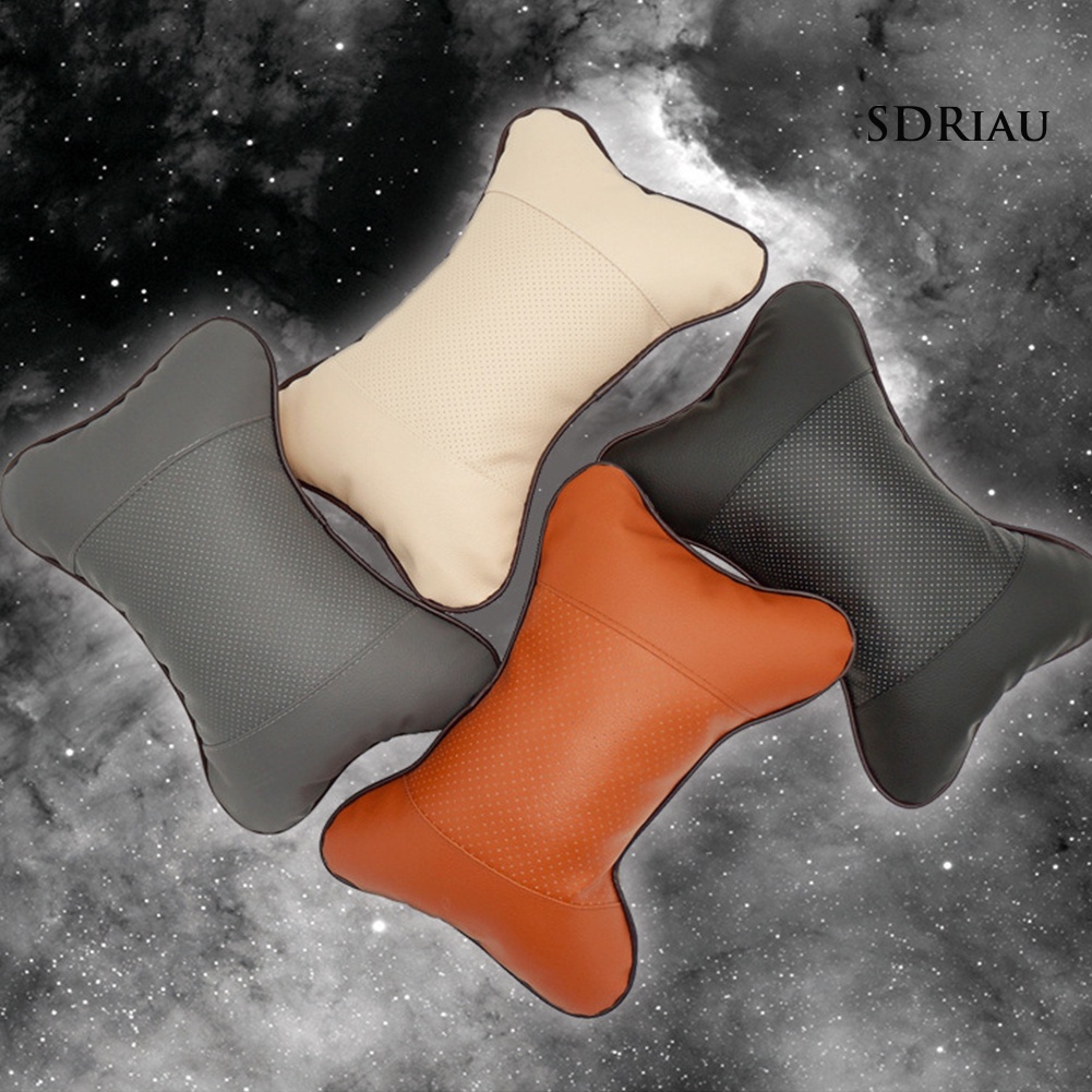 Gối tựa cổ màu trơn hình xương thông dụng cho ghế ngồi xe hơi